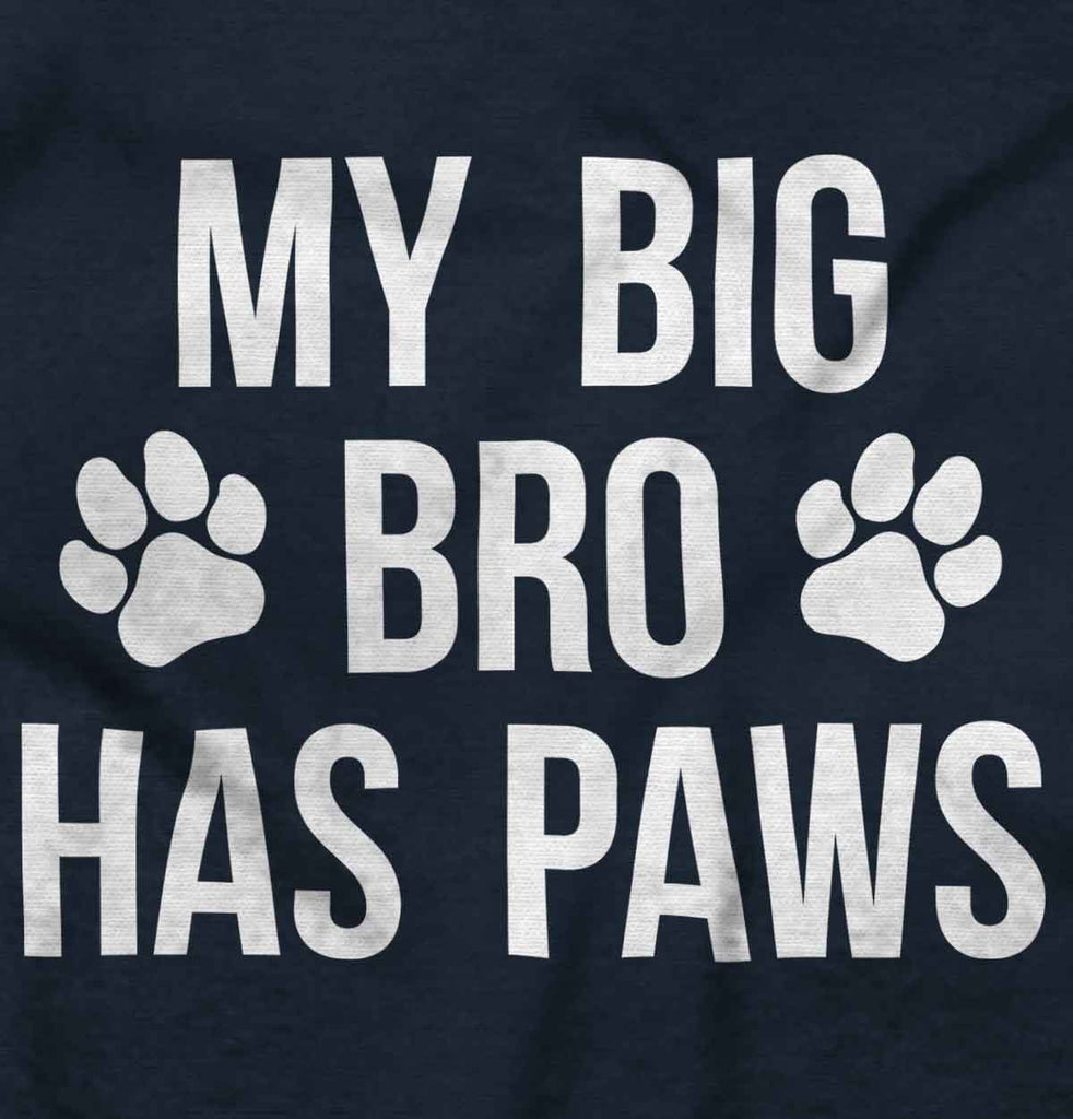Big Bro Has Paws Solid Long Sleeve T-Direct To Garment Print-Brisco Baby