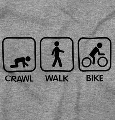 Crawl Walk Bike Solid Baby Pajama Top-Direct To Garment Print-Brisco Baby