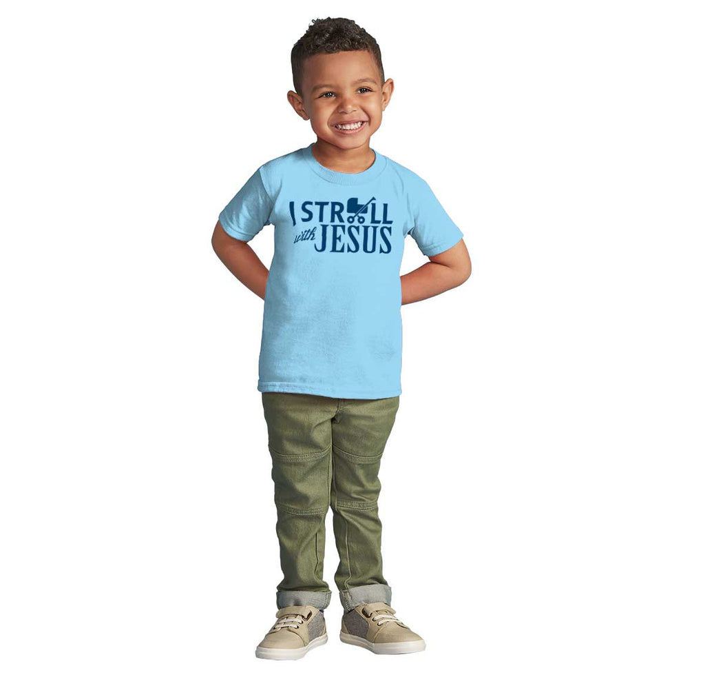 Stroll With Jesus Infant Toddler T Shirt-Direct To Garment Print-Brisco Baby