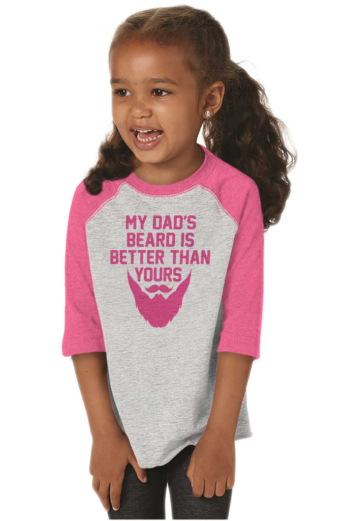 Dad's Beard Toddler Baseball-Direct To Garment Print-Brisco Baby