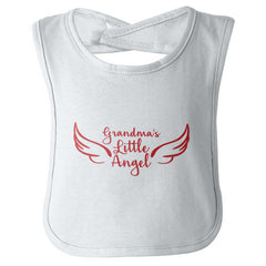 Grandma's Little Angel Infant Baby Bib-Direct To Garment Print-Brisco Baby