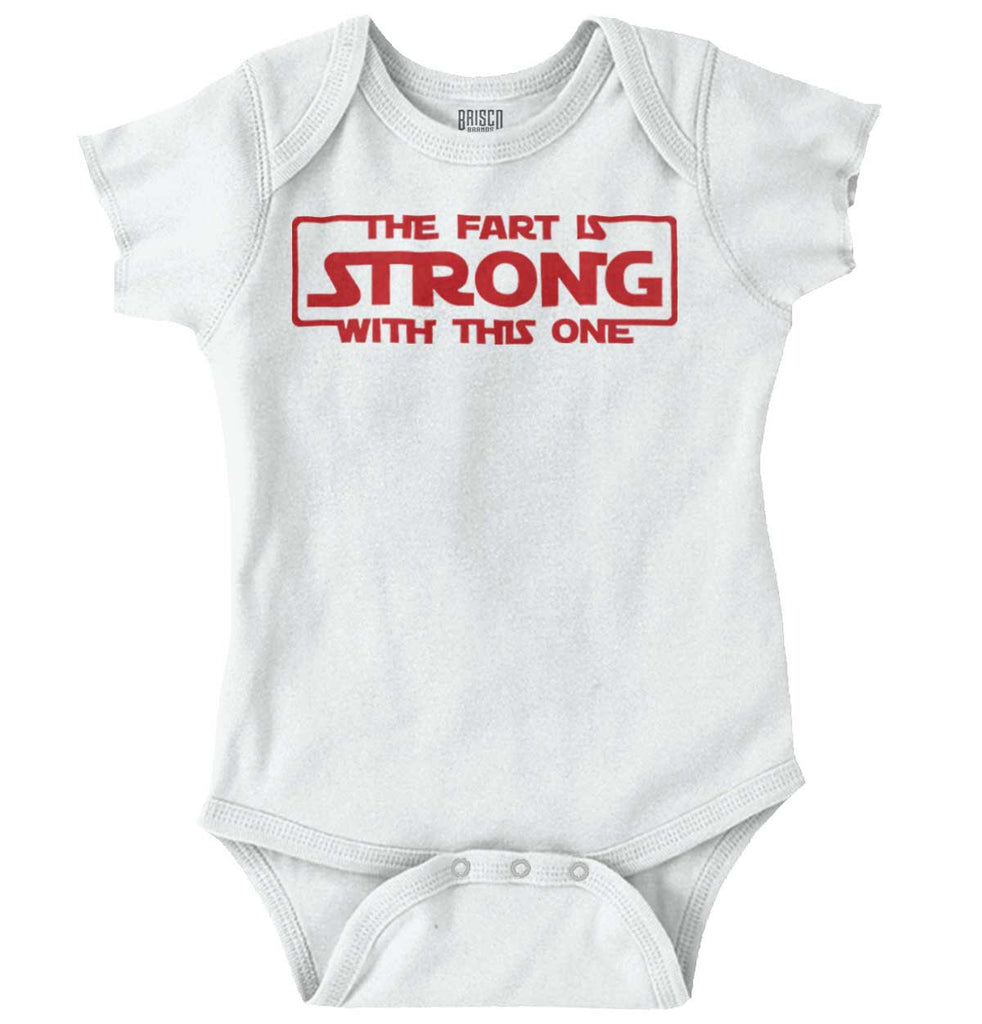 Fart Is Strong Romper Bodysuit-Direct To Garment Print-Brisco Baby
