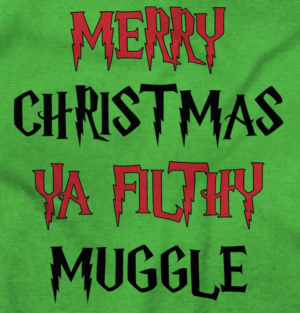 Merry Christmas Muggle Romper Bodysuit-Direct To Garment Print-Brisco Baby