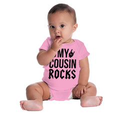 My Cousin Rocks Romper Bodysuit-Direct To Garment Print-Brisco Baby