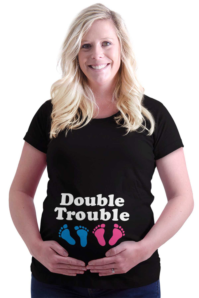 Double Touble Maternity T-Shirt-Direct To Garment Print-Brisco Baby