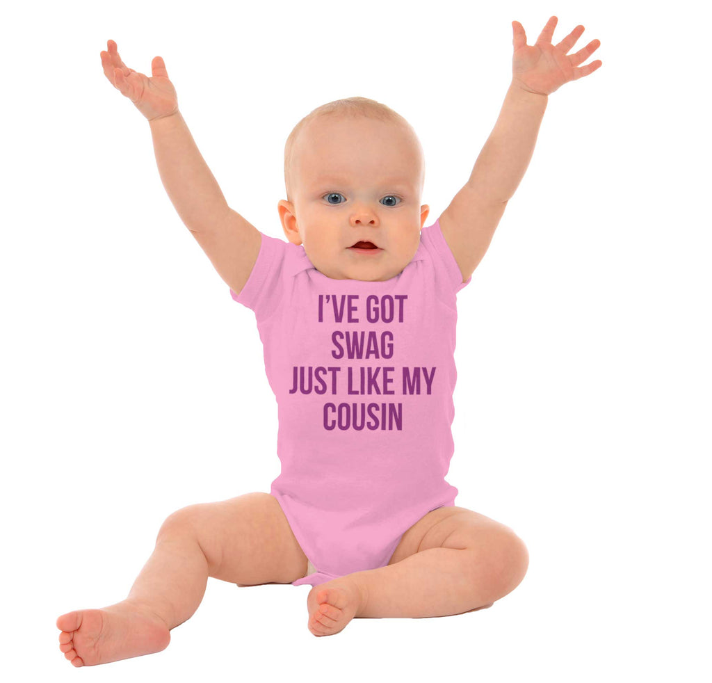 Swag Like Cousin Romper Bodysuit-Direct To Garment Print-Brisco Baby
