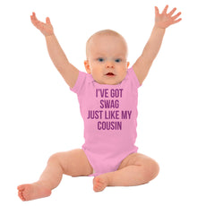 Swag Like Cousin Romper Bodysuit-Direct To Garment Print-Brisco Baby