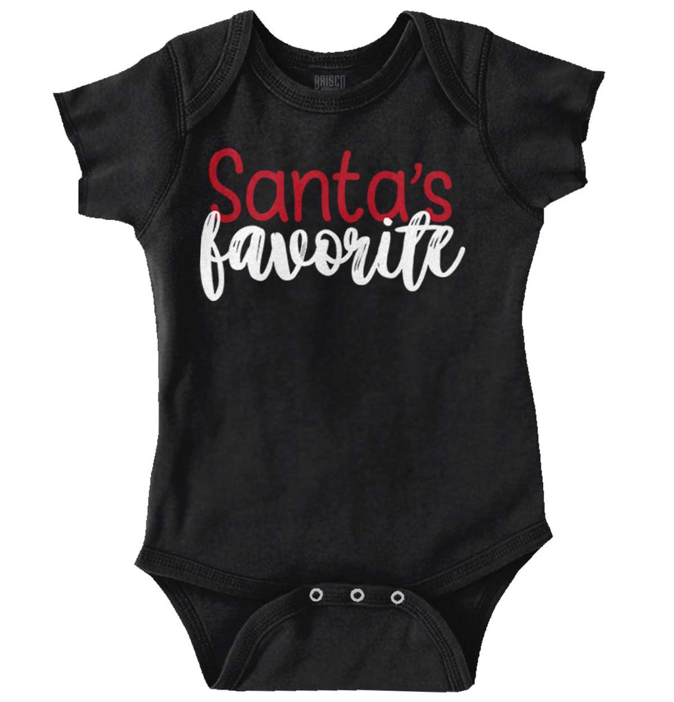 Santa's Favorite Romper Bodysuit-Direct To Garment Print-Brisco Baby