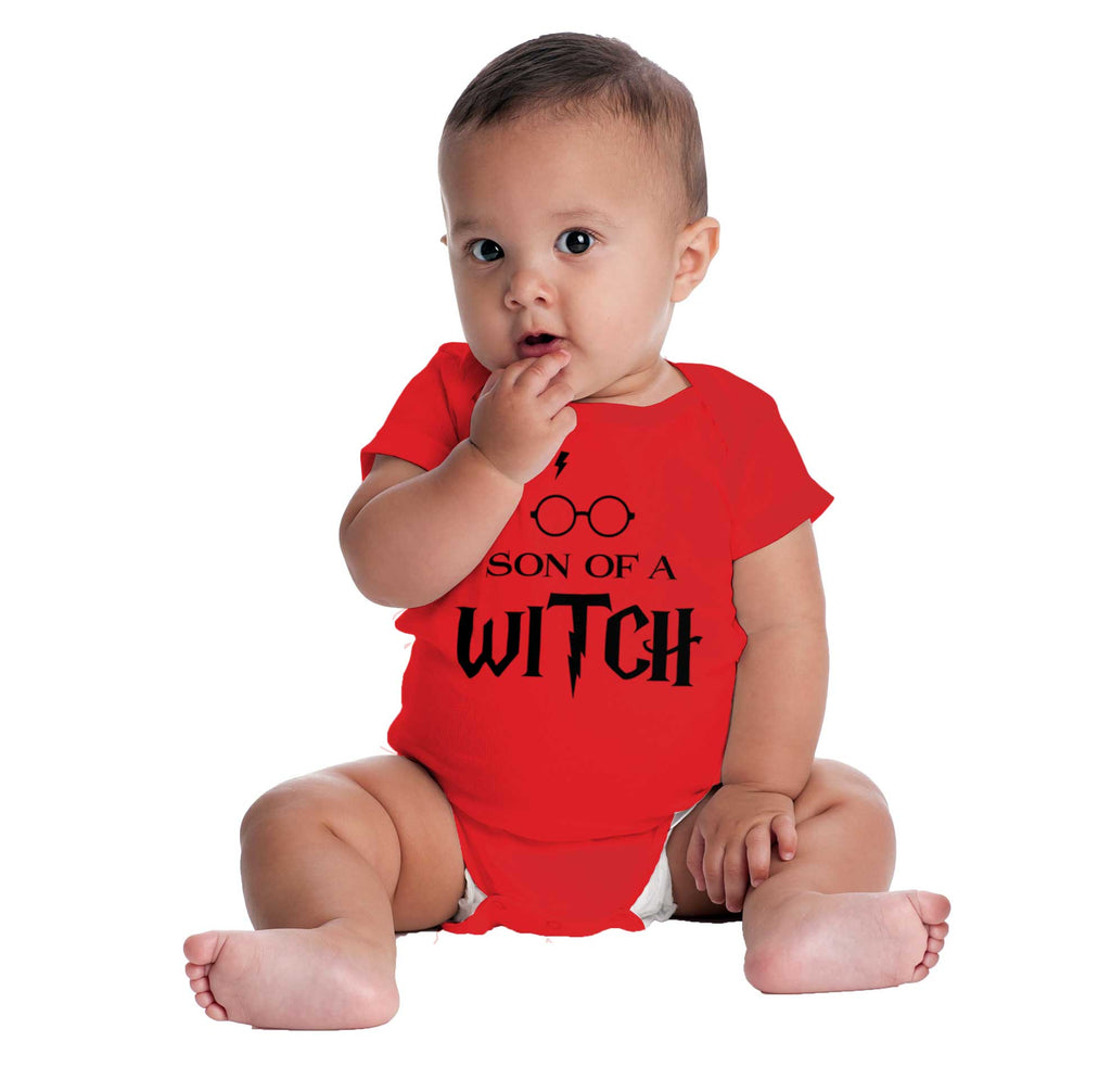Son Of A Witch Romper Bodysuit-Direct To Garment Print-Brisco Baby