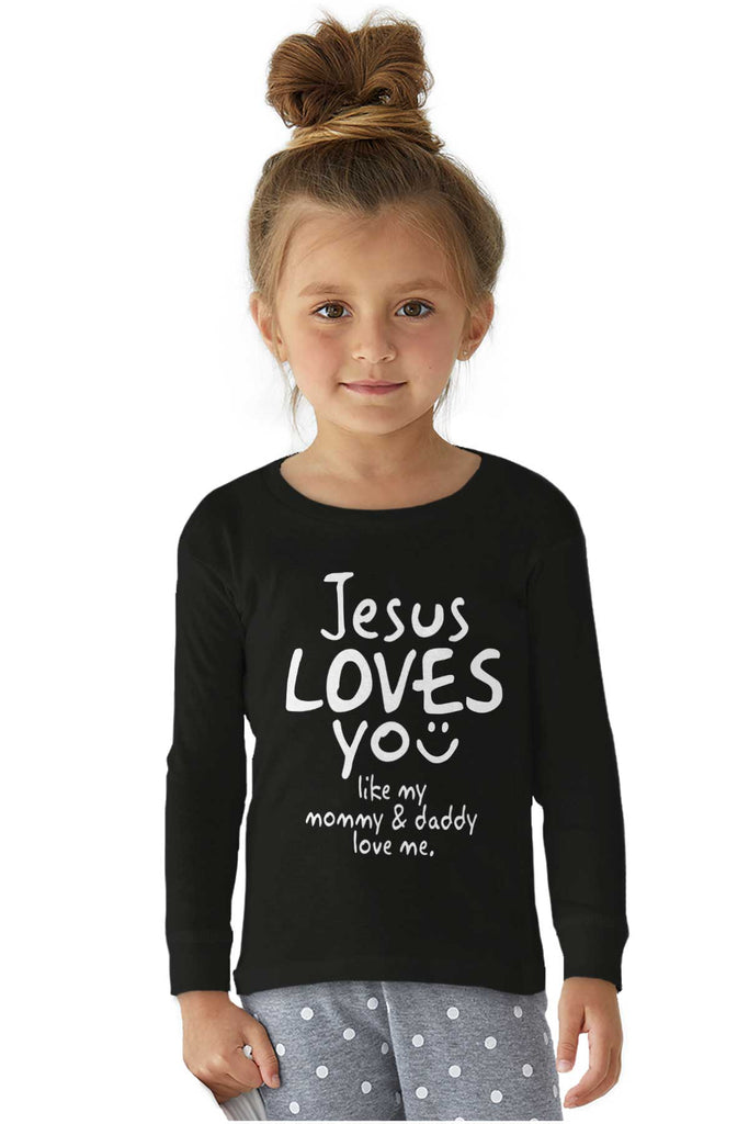 Jesus Loves You Solid Baby Pajama Top-Direct To Garment Print-Brisco Baby