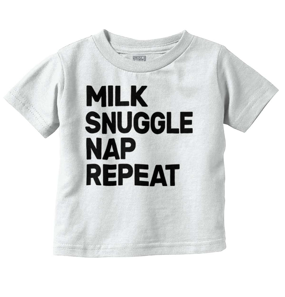 Milk Snuggle Nap Infant Toddler T Shirt-Direct To Garment Print-Brisco Baby