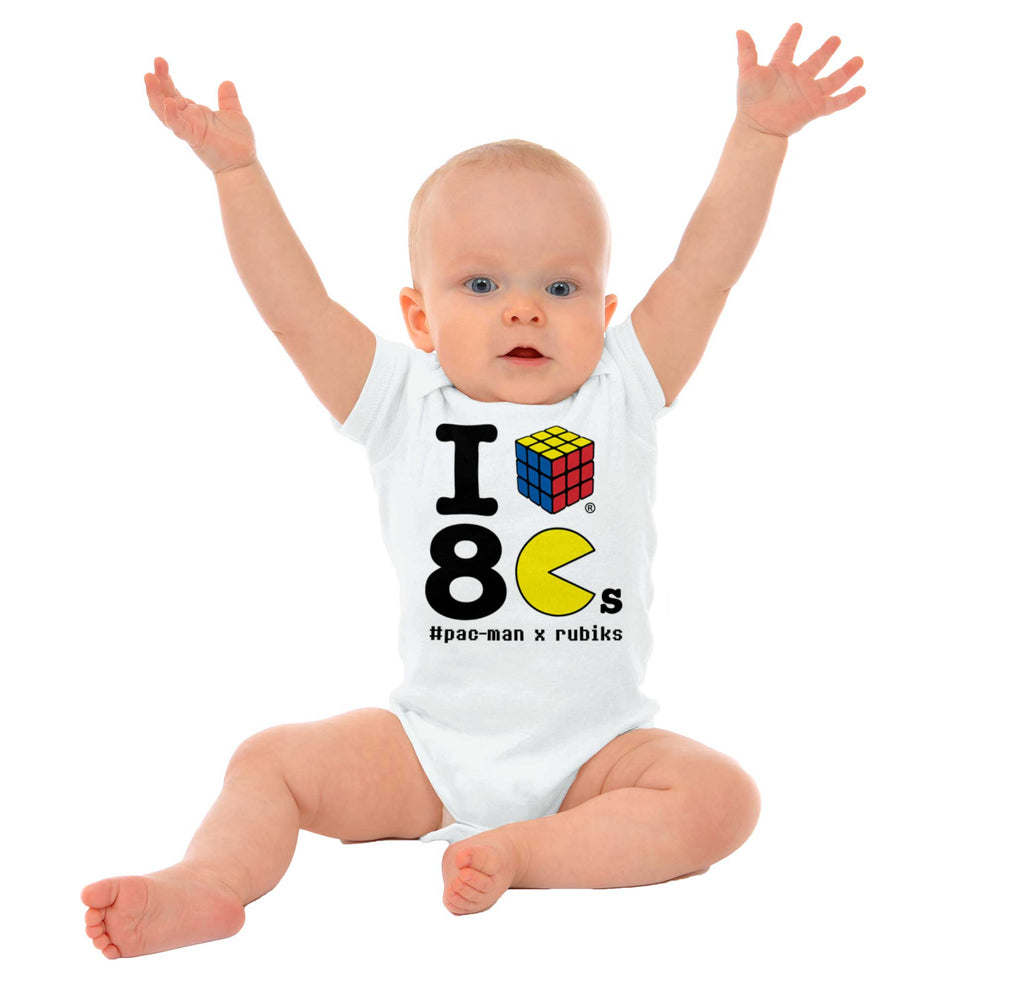 I Love The 80s Romper Bodysuit-Direct To Garment Print-Brisco Baby