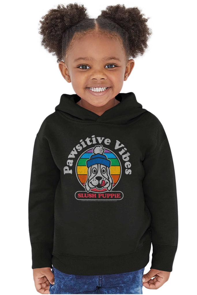 Pawsitive Vibes Toddler Pullover Hoodie-Direct To Garment Print-Brisco Baby