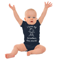 Love My Grandma Romper Bodysuit-Direct To Garment Print-Brisco Baby