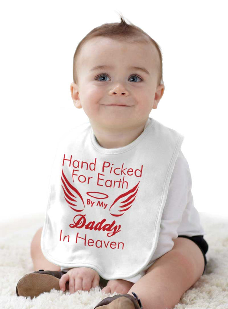 Hand Picked By Daddy Infant Baby Bib-Direct To Garment Print-Brisco Baby