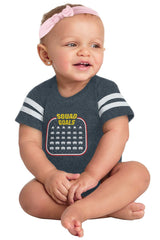 Squad Goals Video Gaming Nerd Football Romper Bodysuit-Direct To Garment Print-Brisco Baby