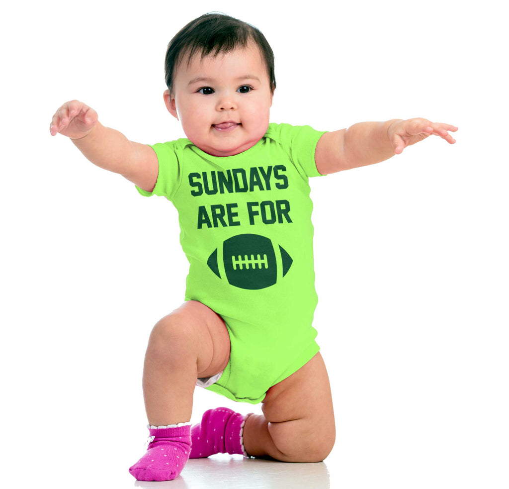 Sundays for Football Romper Bodysuit-Direct To Garment Print-Brisco Baby