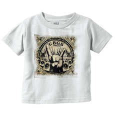 CBGB Horns Infant Toddler T Shirt-Direct To Garment Print-Brisco Baby