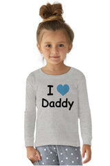 I Heart Daddy Solid Baby Pajama Top-Direct To Garment Print-Brisco Baby