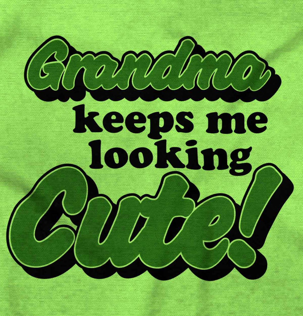 Grandma Keeps Me Cute Romper Bodysuit-Direct To Garment Print-Brisco Baby