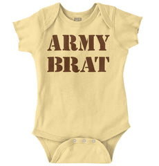 Army Brat Romper Bodysuit-Direct To Garment Print-Brisco Baby