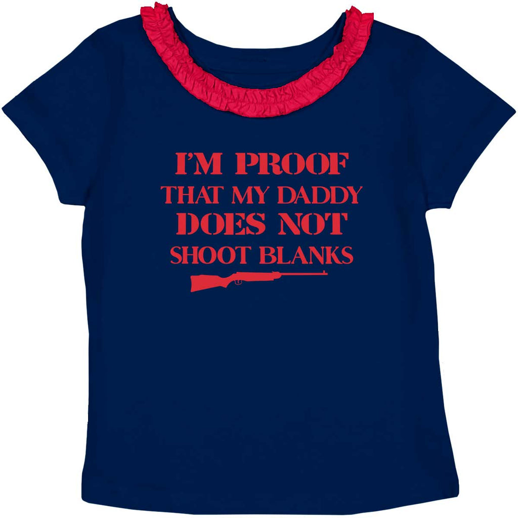 Shoot Blanks Toddler Ruffled Trim T-Shirt-Direct To Garment Print-Brisco Baby