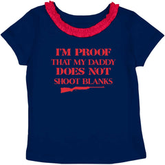Shoot Blanks Toddler Ruffled Trim T-Shirt-Direct To Garment Print-Brisco Baby
