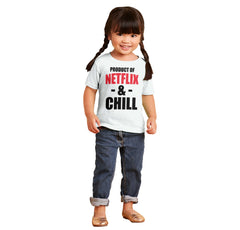 Netflix & Chill Infant Toddler T Shirt-Direct To Garment Print-Brisco Baby