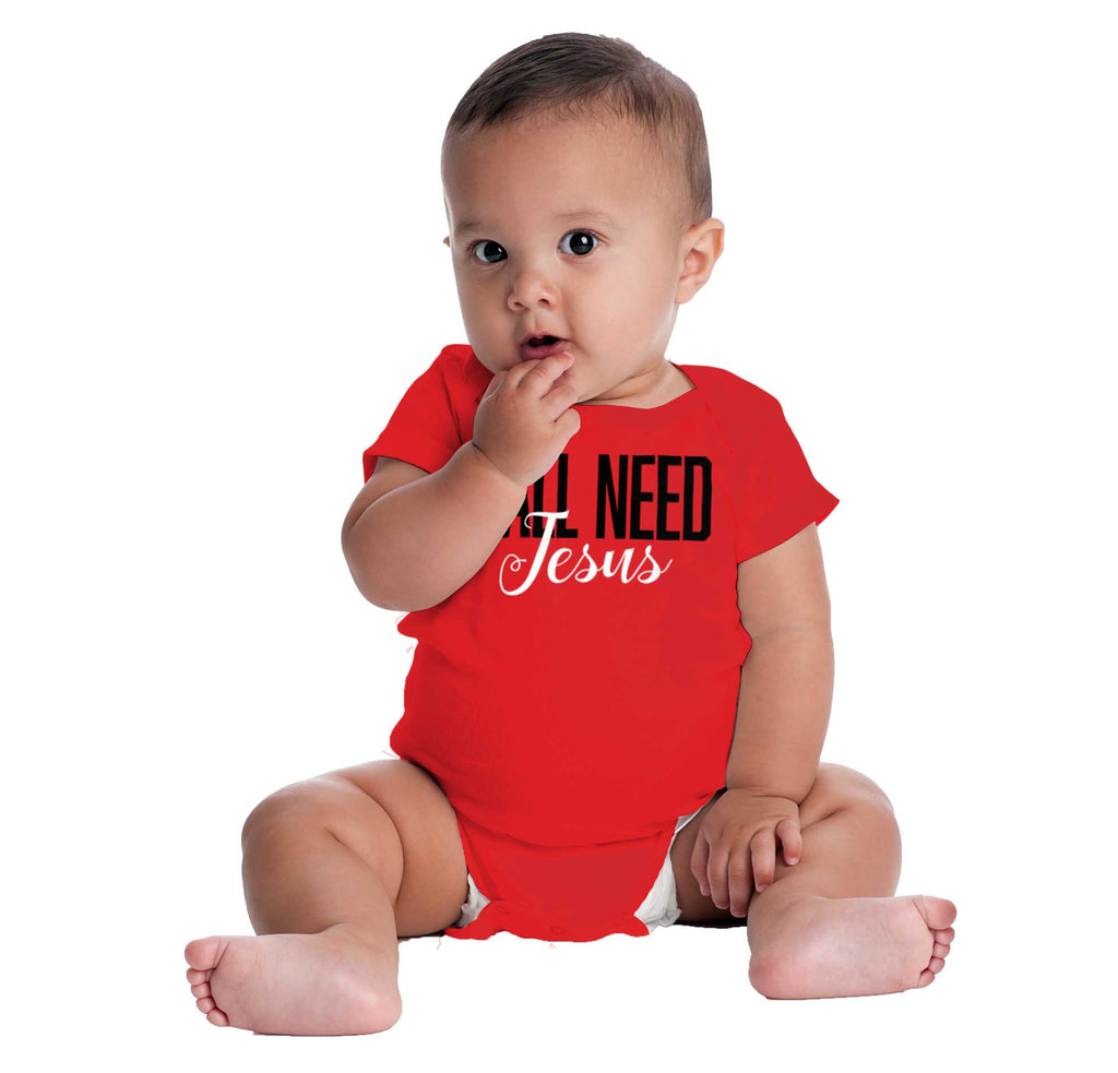Yall Need Jesus Romper Bodysuit-Direct To Garment Print-Brisco Baby