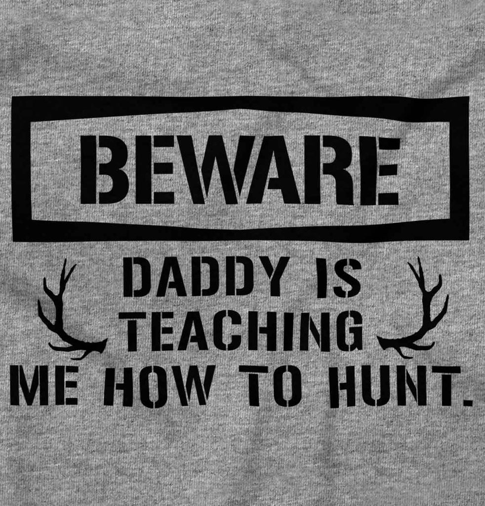 Dad Teaching Me To Hunt Romper Bodysuit-Direct To Garment Print-Brisco Baby