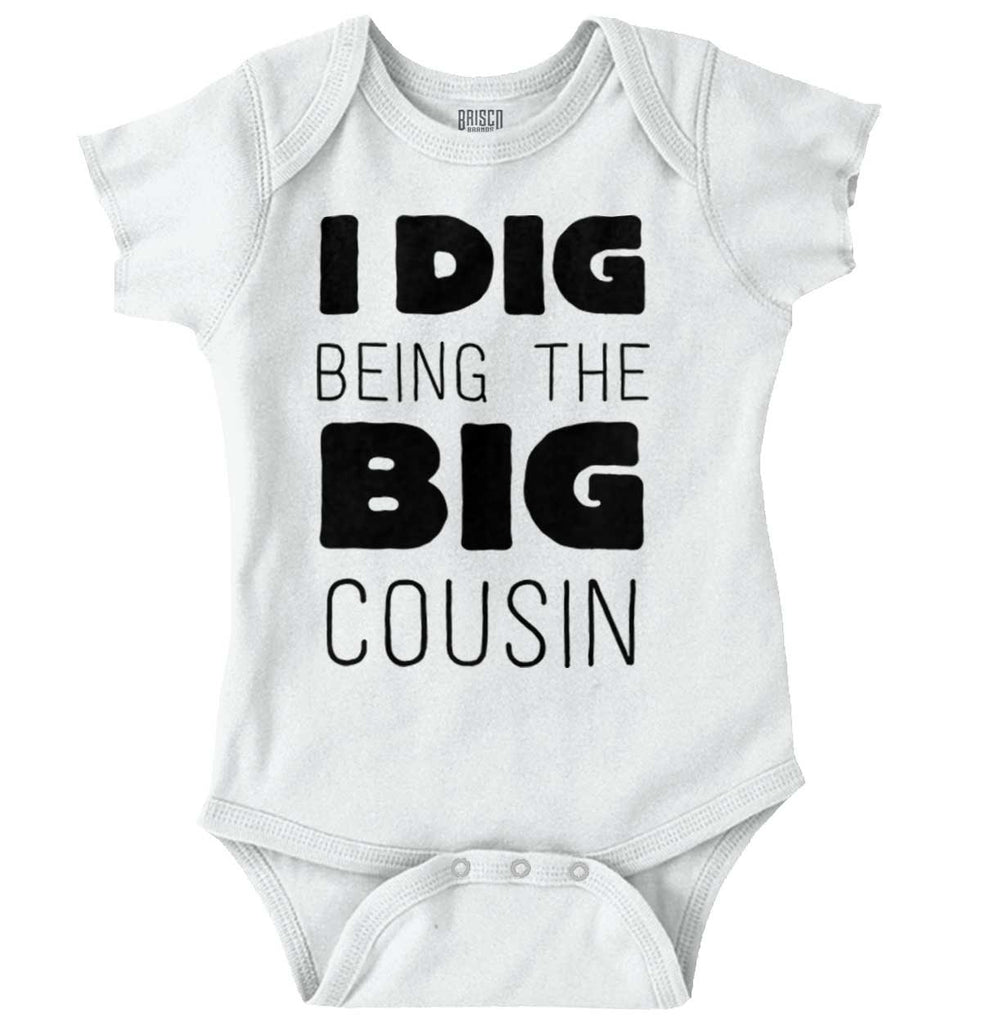 Dig Big Cousin Romper Bodysuit-Direct To Garment Print-Brisco Baby
