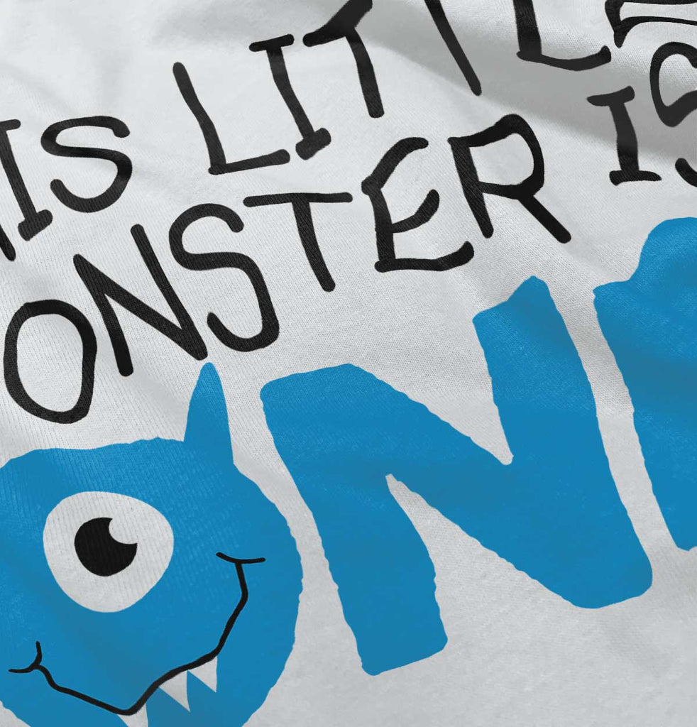 Little Monster Is On Infant Toddler T Shirt-Direct To Garment Print-Brisco Baby