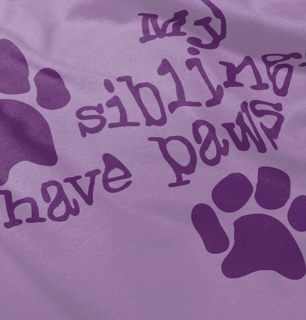 Siblings have paws Toddler Ruffled Trim T-Shirt-Direct To Garment Print-Brisco Baby