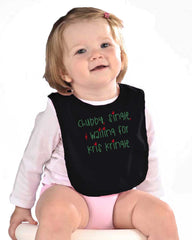 Waiting For Kris Kringle Infant Baby Bib-Direct To Garment Print-Brisco Baby