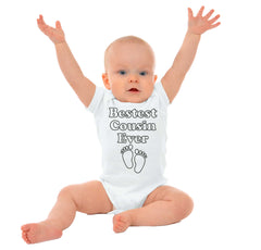 Bestest Cousin Ever Romper Bodysuit-Direct To Garment Print-Brisco Baby