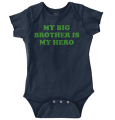 My Big Brother Is My Hero Romper Bodysuit-Direct To Garment Print-Brisco Baby