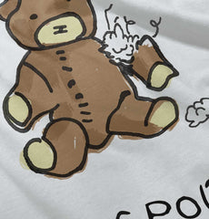 Ripped Teddy Bear Romper Bodysuit-Direct To Garment Print-Brisco Baby
