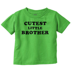 Cutest Little Brother Infant Toddler T Shirt-Direct To Garment Print-Brisco Baby