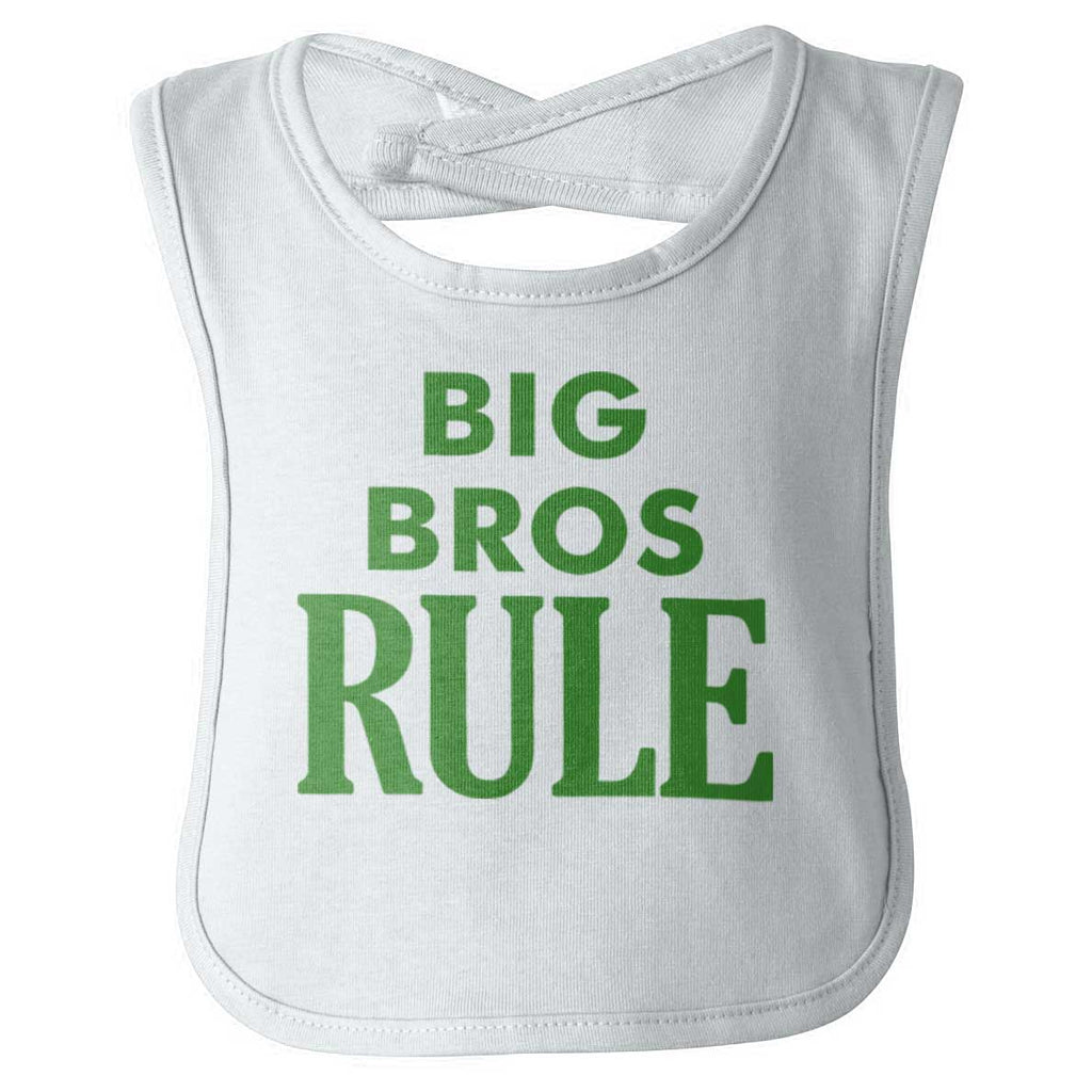 Big Bros Rule Infant Baby Bib-Direct To Garment Print-Brisco Baby