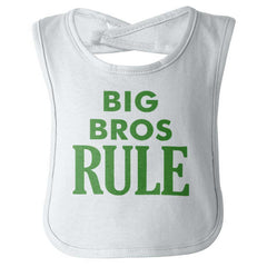 Big Bros Rule Infant Baby Bib-Direct To Garment Print-Brisco Baby