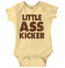 Little Ass Kicker Romper Bodysuit-Direct To Garment Print-Brisco Baby
