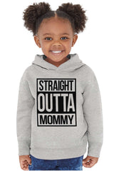 Straight Outta Mommy Toddler Pullover Hoodie-Direct To Garment Print-Brisco Baby