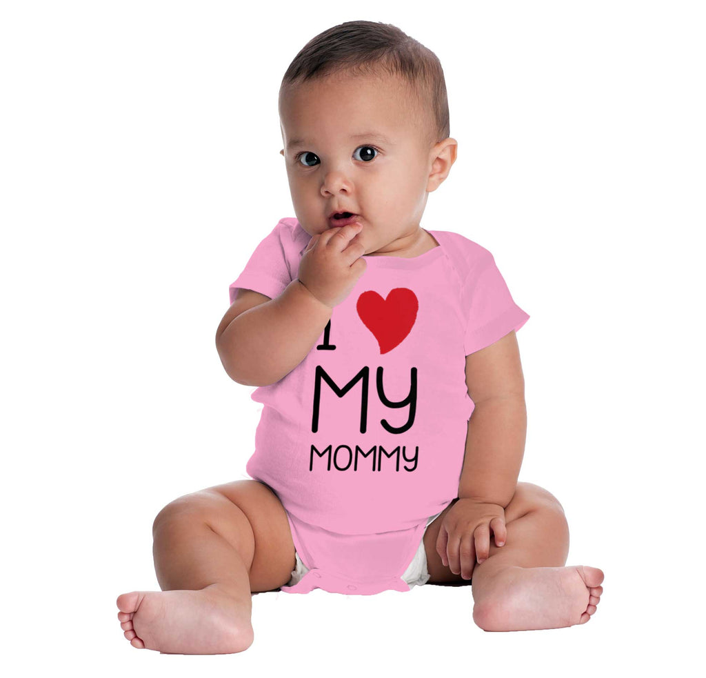 Love My Mommy Romper Bodysuit-Direct To Garment Print-Brisco Baby