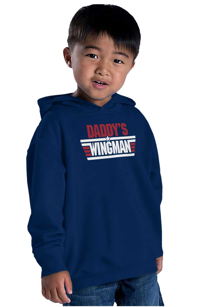 Daddy's Wingman Toddler Pullover Hoodie-Direct To Garment Print-Brisco Baby