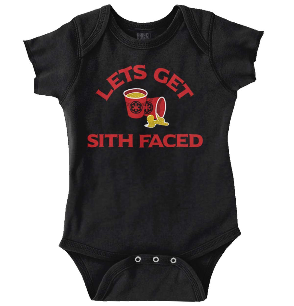 Lets Get Sith Faced Romper Bodysuit-Direct To Garment Print-Brisco Baby