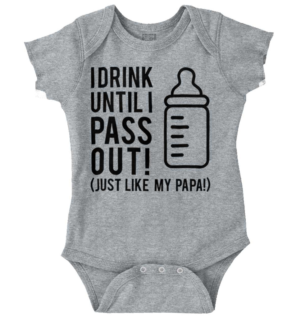 Drink Until I Pass Out Romper Bodysuit-Direct To Garment Print-Brisco Baby