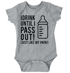 Drink Until I Pass Out Romper Bodysuit-Direct To Garment Print-Brisco Baby