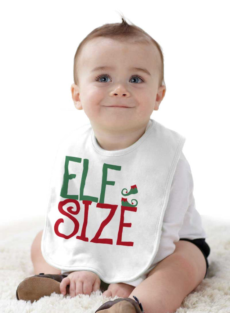 Elf Size Infant Baby Bib-Direct To Garment Print-Brisco Baby