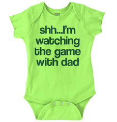 Watching the Game Romper Bodysuit-Direct To Garment Print-Brisco Baby