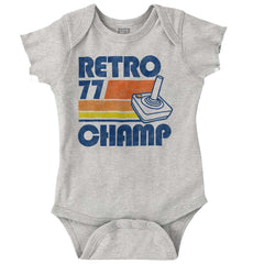 Retro 77 Champ Gamer Dragons Romper Bodysuit-Direct To Garment Print-Brisco Baby